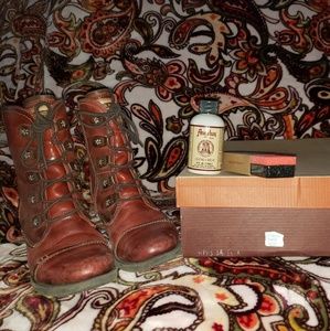 Pikolinos Arcill Boot - red leather - size EUR 38